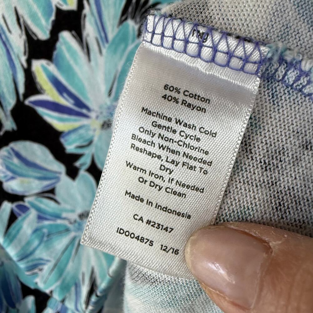 Talbots knit Floral tank top size 1X - Picture 5 of 8